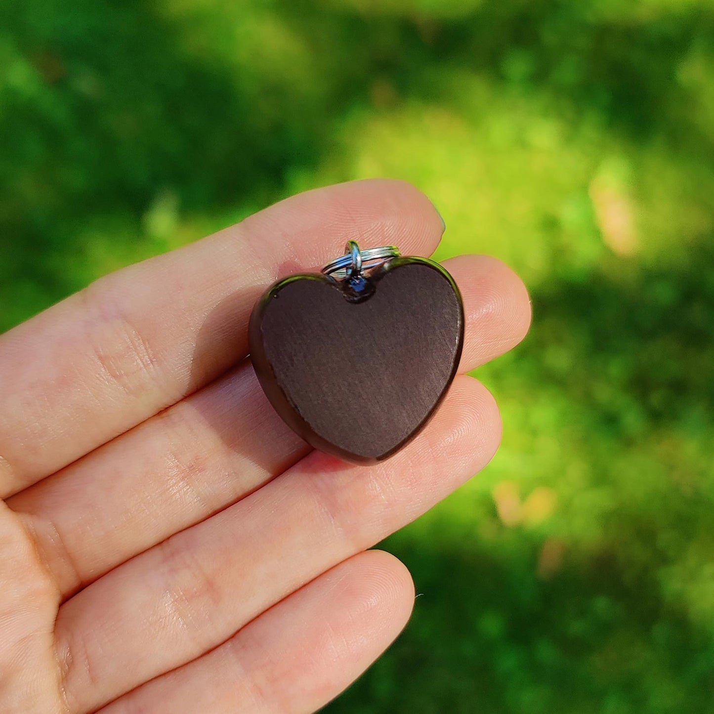Kids or Pets Heart Shape Orgonite Necklace with Celestial Symbols For Heart (Anahata) Chakra