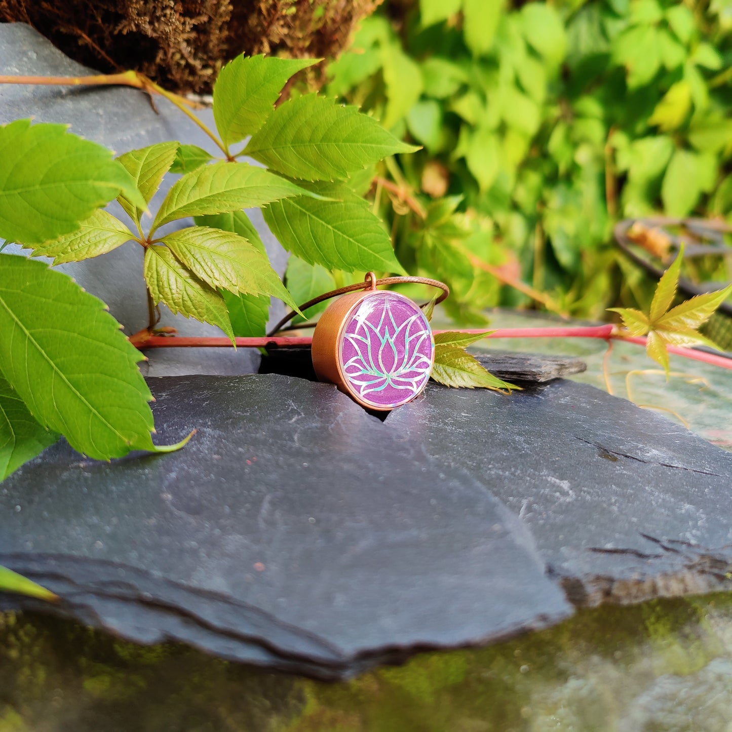 The Mystic Lotus Orgonite Pendant with Energy Copper For Connecting to Your Intuition & Inner Vision